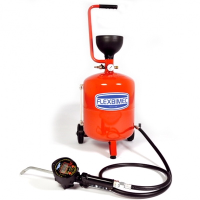 Fahrbares pneumatisches Ölgerät - 24l Behälter - inkl. Durchflussmesser - 1